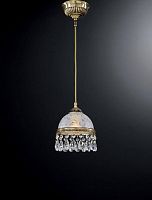 Светильник подвесной L 6200/16 Reccagni Angelo белый 1 лампа, основание античное бронза в стиле классический 