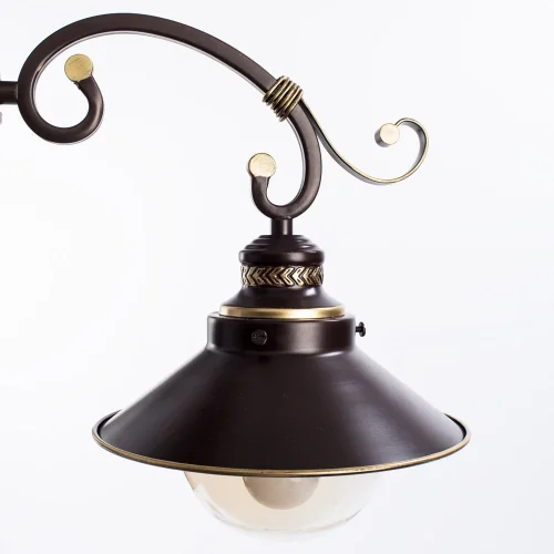 Люстра потолочная Grazioso A4577PL-3CK Arte Lamp прозрачная на 3 лампы, основание коричневое в стиле кантри  фото 4