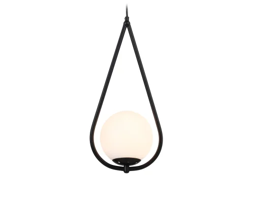 Светильник подвесной TR2598 Ambrella light белый 1 лампа, основание чёрное в стиле современный 