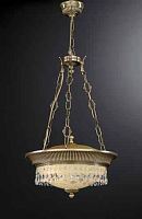 Люстра подвесная  L 6216/3 Reccagni Angelo жёлтая на 3 лампы, основание античное бронза в стиле классический 