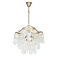 Люстра подвесная Pipirima A4065SP-6SG Arte Lamp белая на 6 ламп, основание золотое в стиле современный арт-деко Люстра подвесная Pipirima A4065SP-6SG Arte Lamp белая на 6 ламп, основание золотое в стиле современный арт-деко