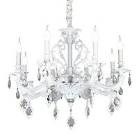 Люстра подвесная Senis OML-74713-08 Omnilux без плафона на 8 ламп, основание белое в стиле классический Люстра подвесная Senis OML-74713-08 Omnilux без плафона на 8 ламп, основание белое в стиле классический