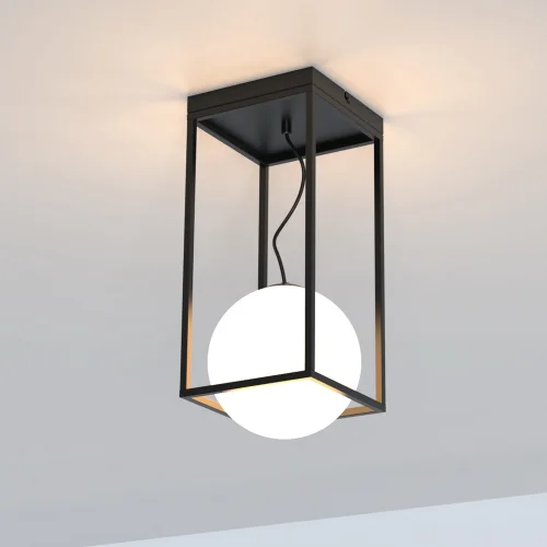Светильник потолочный Desigual 7606 Mantra белый 1 лампа, основание чёрное в стиле современный хай-тек  фото 2