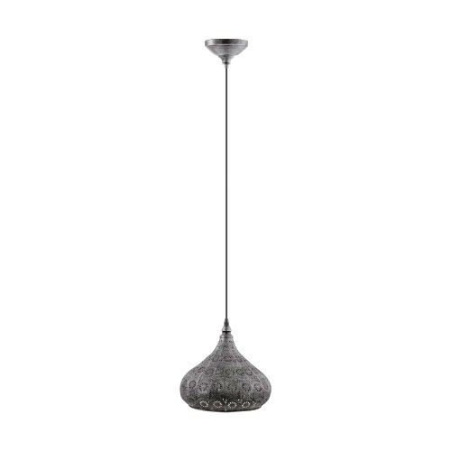 Cветильник подвесной MELILLA 49714 Eglo серебряный 1 лампа, основание серебряное в стиле восточный 