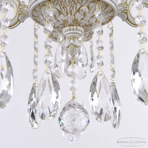 Люстра подвесная AL78101/5/175 A WMG Bohemia Ivele Crystal без плафона на 5 ламп, основание белое патина золотое в стиле классический sp фото 3