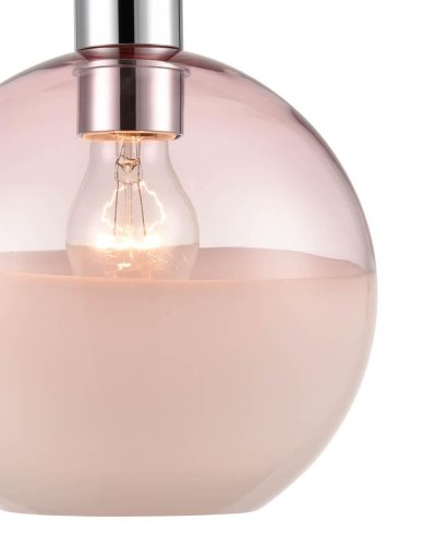 Светильник подвесной Unicum VL5373P21 Vele Luce розовый 1 лампа, основание хром в стиле современный шар фото 2