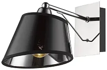 Бра 296-101-01 Velante чёрный 1 лампа, основание хром в стиле современный 