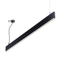 Светильник подвесной LED Iter 358160 Novotech чёрный 1 лампа, основание чёрное в стиле современный линейный