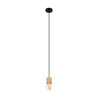 Светильник подвесной Turialdo 99078 Eglo коричневый 1 лампа, основание чёрное в стиле современный 