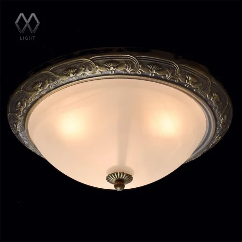 Люстра потолочная Ариадна 450015703 MW-Light белая на 3 лампы, основание античное бронза в стиле современный  фото 2