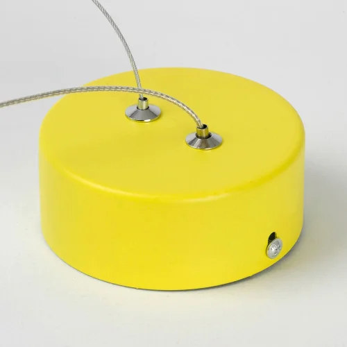 Светильник подвесной LED Aberdeen LSP-7086 Lussole белый жёлтый 2 лампы, основание жёлтое в стиле современный хай-тек  фото 5