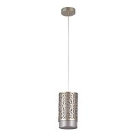 Светильник подвесной Arabesco 2912-1P F-promo серебряный серый 1 лампа, основание матовое серебро в стиле кантри 