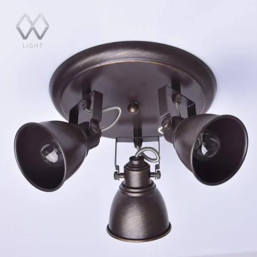 Светильник потолочный лофт Ринген 547020403 MW-Light коричневый 3 лампы, основание коричневое в стиле лофт  фото 3