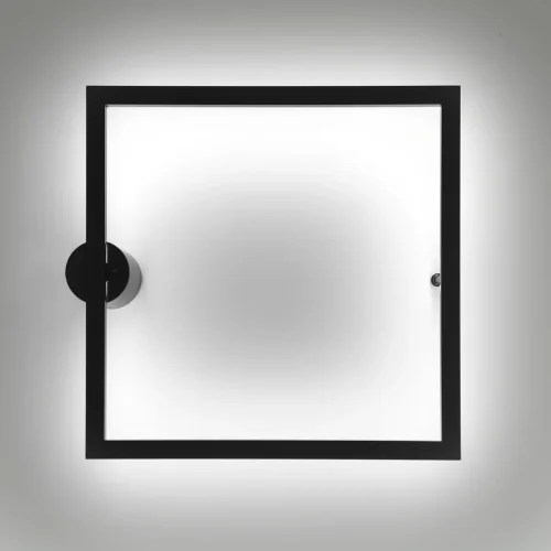 Бра с выключателем LED с пультом Omen 4385/18WL Odeon Light чёрный на 1 лампа, основание чёрное в стиле хай-тек квадраты фото 2