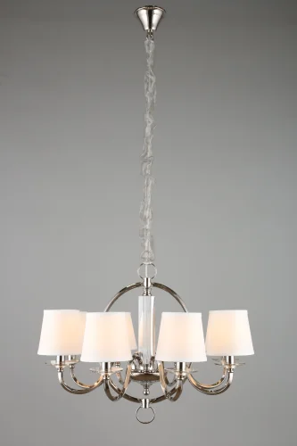 Люстра подвесная Creazzo OML-87503-08 Omnilux белая на 8 ламп, основание хром в стиле классический  фото 2