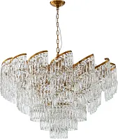 Люстра подвесная Sapparo 2176/05/24P Stilfort прозрачная на 24 лампы, основание бронзовое в стиле современный 