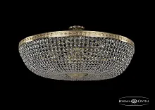 Люстра потолочная хрустальная 19111/100IV G Bohemia Ivele Crystal прозрачная на 20 ламп, основание золотое в стиле классика sp