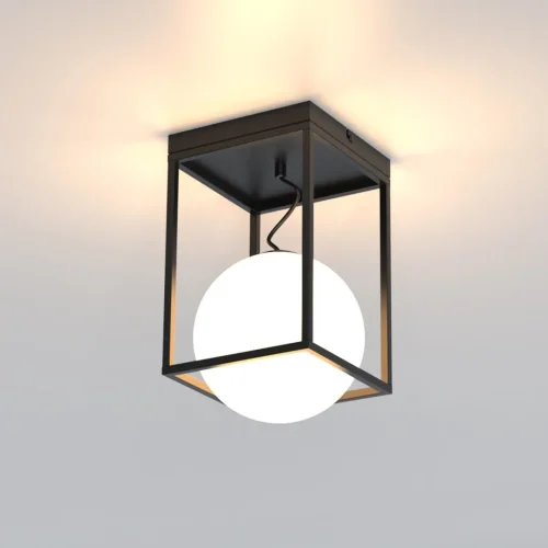 Светильник потолочный Desigual 7607 Mantra белый 1 лампа, основание чёрное в стиле современный хай-тек  фото 3