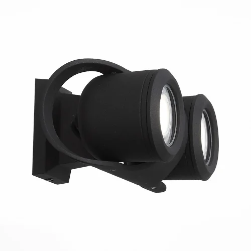 Настенный светильник ROUND SL093.401.02 St-Luce уличный IP54 чёрный 2 лампы, плафон чёрный в стиле модерн G5.3 фото 3