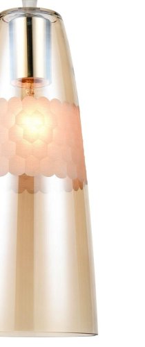 Светильник подвесной Lucky VL5394P21 Vele Luce янтарный 1 лампа, основание хром в стиле современный  фото 2