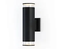 Настенный светильник ST3821 Ambrella light уличный IP54 чёрный 2 лампы, плафон чёрный в стиле хай-тек современный GU10