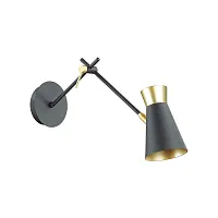 Бра лофт в розетку Liam 3790/1W Lumion золотой чёрный 1 лампа, основание чёрное в стиле лофт в розетку
