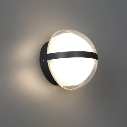 Настенный светильник LED Opal 359195 Novotech уличный IP54 чёрный 1 лампа, плафон чёрный в стиле современный LED фото 4