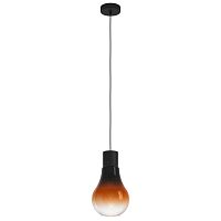 Светильник подвесной Chasely 43459 Eglo коричневый разноцветный 1 лампа, основание чёрное в стиле современный 