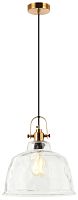 Светильник подвесной Bell 2117/00/01PL Stilfort прозрачный 1 лампа, основание латунь в стиле модерн лофт 