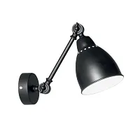 Бра лофт NEWTON AP1 NERO Ideal Lux чёрный 1 лампа, основание чёрное в стиле лофт 