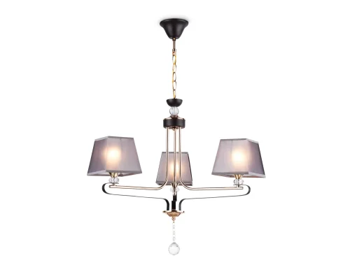 Люстра подвесная TR4614 Ambrella light коричневая на 3 лампы, основание коричневое в стиле современный  фото 2