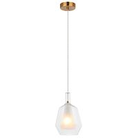 Светильник подвесной Еladin 2154/12/01P Stilfort прозрачный 1 лампа, основание бронзовое в стиле современный 
