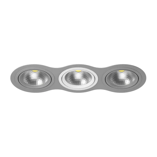 Светильник точечный Intero 111 i939090609 Lightstar серый белый 3 лампы, основание белое серое в стиле хай-тек 
