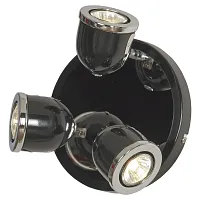 Спот с 3 лампами Tivoli GRLSN-3127-03 Lussole чёрный GU10 в стиле модерн 