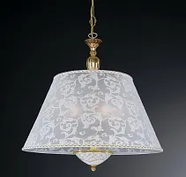 Люстра подвесная  L 7132/60 Reccagni Angelo белая на 5 ламп, основание золотое в стиле классический 