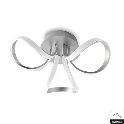 Люстра потолочная dimm Knot LED 4994 Mantra белая хром на 1 лампа, основание хром матовое хром в стиле современный  фото 8