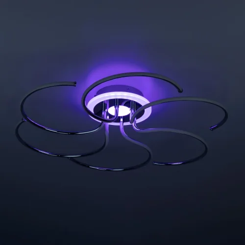 Люстра потолочная LED с пультом Джемини CL229261E Citilux хром белая на 1 лампа, основание хром в стиле современный с пультом фото 5