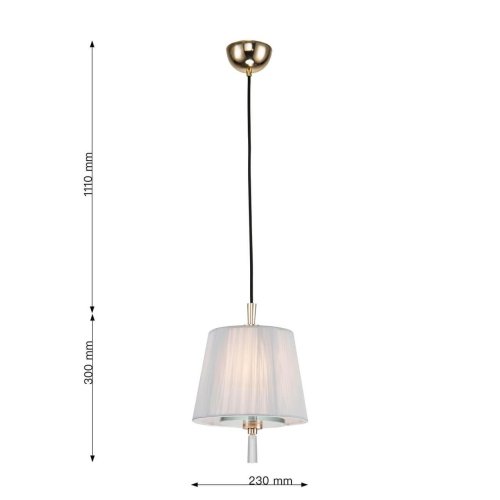 Светильник подвесной Sade 2690-1P Favourite серый 1 лампа, основание золотое в стиле арт-деко  фото 3