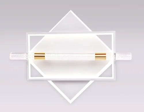 Люстра потолочная LED с пультом FL5012 Ambrella light белая на 1 лампа, основание белое в стиле современный хай-тек с пультом квадраты фото 4