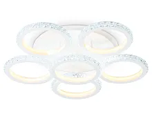 Люстра потолочная LED FA9531 Ambrella light белая на 1 лампа, основание белое в стиле современный хай-тек кольца