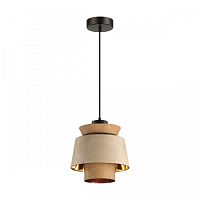 Светильник подвесной Kressa 4992/1 Odeon Light бежевый золотой 1 лампа, основание чёрное в стиле современный 