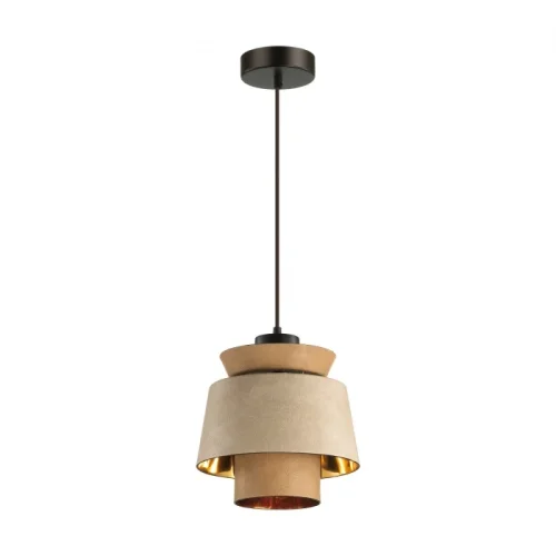 Светильник подвесной Kressa 4992/1 Odeon Light бежевый золотой 1 лампа, основание чёрное в стиле современный 
