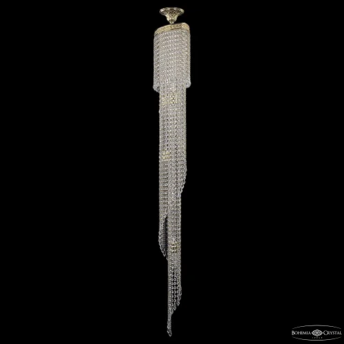 Люстра каскадная хрустальная 83113/35IV-150 G Bohemia Ivele Crystal прозрачная на 5 ламп, основание золотое в стиле классический современный r фото 4