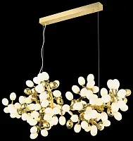Люстра подвесная Olivia WE232.15.323 Wertmark белая на 105 ламп, основание золотое в стиле современный ветви