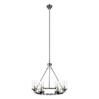 Люстра подвесная Candlelight 10437/570 LOFT IT прозрачная на 6 ламп, основание никель в стиле современный кантри замковый Люстра подвесная Candlelight 10437/570 LOFT IT прозрачная на 6 ламп, основание никель в стиле современный кантри замковый