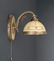 Бра с выключателем A 7004/1  Reccagni Angelo бежевый 1 лампа, основание античное бронза в стиле классический 