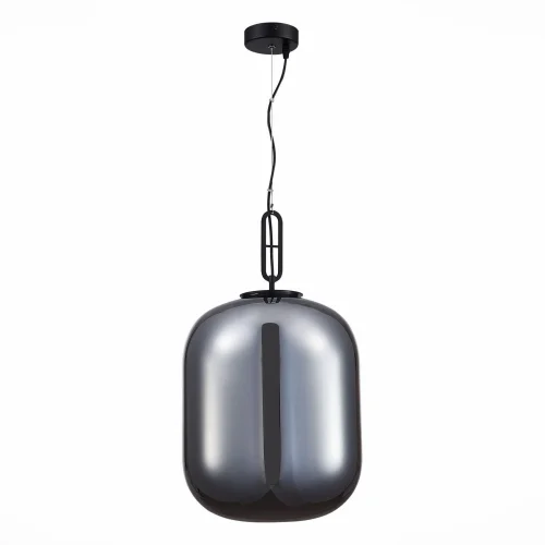 Светильник подвесной Burasca SL1050.713.01 ST-Luce серый чёрный 1 лампа, основание чёрное в стиле лофт выдувное фото 2