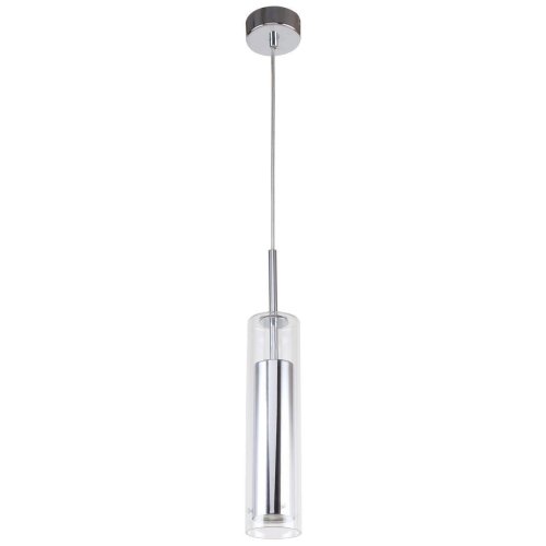Светильник подвесной LED Aenigma 2555-1P Favourite прозрачный 1 лампа, основание хром в стиле современный трубочки