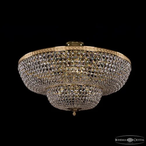 Люстра потолочная 19101/80IV G C1 Bohemia Ivele Crystal прозрачная на 16 ламп, основание золотое в стиле классический sp
