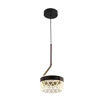 Светильник подвесной LED Mosaic A2094SP-1BK Arte Lamp прозрачный 1 лампа, основание чёрное в стиле современный 